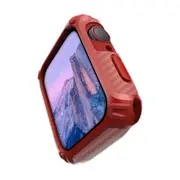 For Apple Watch Series 7,45-mm Case,Carbon Fibre Texture Cover Red