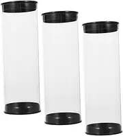 Happyyami 3pcs Clear Golf Ball Holder PVC Golf Case for Outdoor Storage Portable Transparent Tube for Home Display Space-Saving Golf Ball Container