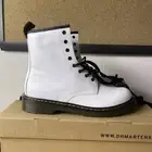 DR. Doc MARTENS 1460 Y LACE UP ZIP BOOT White Leather Womans 7 US New In Box