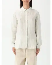 Barbour Linen Striped Relaxed Fit Shirt Women Gnawed Blue