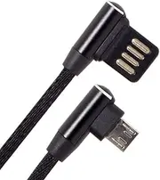 CY Micro USB 5Pin to Left Right Angled 90 Degree USB 2.0 Data Cable with Sleeve for Tablet Phone 15cm