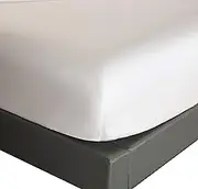 60s 100% Bamboo Lyocell Fabric Bedding in Snow White (Fitted Sheet, Double)