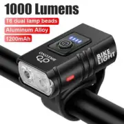 Bright Bicycle Light T6 LED Front USB Rechargeable MTB Bicycle Lamp 1000LM