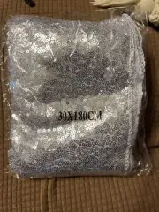 Silver sequin scarf 30cm x 180cm - 2ct per package