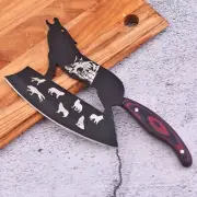 Butcher Knife D2 Steel Meat Cleaver 7.5in Wolf Style Chef Kitchen Knife