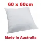 2 x Aus Made New Cushion Inserts Polyester Fibre 60cm x 60cm