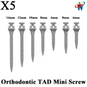 5pcs Dental Orthodontic TAD Mini Screw Surg ical Impl ant Titanium