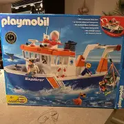 Playmobil 4469 Expedition Ship 2007 rare Box Included, Missing 2 Glow sticks