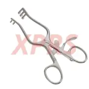 Set of 5 Weitlaner Retractors, 4”, Blunt 2 x 3 Prongs, Premium