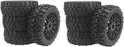 8Pc RC Wheels and Tyres with Hex 17mm Wheels Rims 1/8 Scale Off-Road Car for 1:8 RC On-Road Car