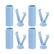 Metal Shoe Lace Tips, 4Pcs Shoelace Head, Cylindrical Tip Cord (Light Blue)