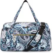 Travel Duffle Bag, BAGSMART Large Weekender Overnight Bag for Women Large Carry On Bag with Laptop Compartment, Shoes Bag (Black), Paisley-1, Medium, Travel Duffle Bag
