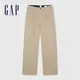 Gap 男裝 Logo卡其寬褲-卡其色(889510)