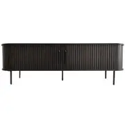 Aaron 2-Door Fluted Entertainment Unit Black
