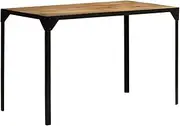 VRAXO Dining Table Solid Rough Mange Wood and Steel 120 cm -21.95KG,246630