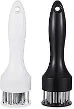 Meat Tenderizer Tool with Ultra Sharp Stainless Steel Needle Blades 2 Pack Meat Tenderizer Tool Profession Kitchen Gadgets Jacquard for Tenderizing and Cooking BBQ, Marinade, Steak, Beef, and Poultry