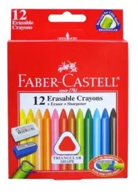 在飛比找博客來優惠-德國【Faber-Castell】無毒文具_三角擦擦蠟筆-1