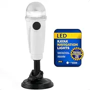 Five Oceans Kayak Lights - Stern Lights for Boats, Anchor Light, 8-inch, Battery-Powered LED Kayak Lights for Night Kayaking with Suction Cup for Small Boat, Canoe, Dinghy, Paddle Board - FO4483