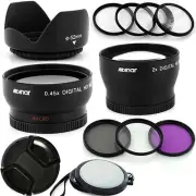 Professional Wide + 2X Tele Lens Kit for Nikon AF Nikkor 50mm f/1.4D DSLR Camera