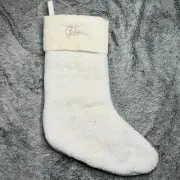 NWOT Pottery Barn Christmas Stocking White Monogrammed "Gabe"