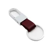 Fashion Metal Men PU Leather Car Keychain Key Ring Cover Chain