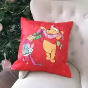 Pooh Bear And Piglet Merry Christmas Winnie The Pooh Cartoon Pillow Case