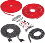 4 Gauge AWG CCA Complete Amplifier Wiring Kit with 2-Channel RCA Cable