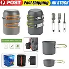 Hiking Cooking Pot Tableware Kit Outdoor Portable Camping Picnic Cookware Set