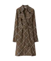checkered trench dress UK8,UK6 Brush
