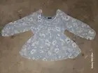 Bloomchic Womens NWT Light Blue Floral Print Lantern Sleeve Blouse Size 2X