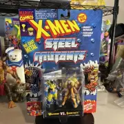 Toy Biz Marvel X-Men Steel Mutants Wolverine Vs Sabretooth Vintage 1994 Figures
