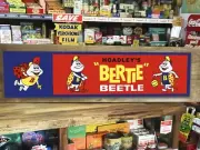 BERTIE BEETLE Hoadley’s Milk Bar Sticker Sign 100cm Vintage Retro Shop Display