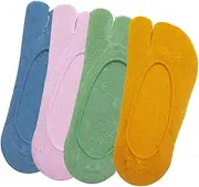 WOFASHPURET of Breathable Two Toed Summer Socks Solid Color Tabi Socks Ginger and Light Comfortable and Simple Design for Warm Weather