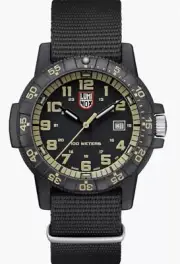 Luminox Leatherback SEA Turtle Giant 44mm CARBONOX Black Case with Black Webbing