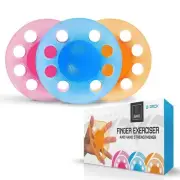 Finger Exerciser & Hand Strengthener (3 Pack - Light, Medium, Heavy)
