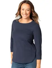 [Fella Hamilton] Eternity Modal/Cotton Bind Top in Navy