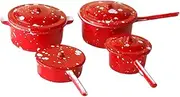 1 Set Miniature Pots Mini Kitchen Accessories 4pcs Miniature Stovetop Cookware for Dollhouse Decor