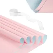 20 Sheets Flower Wrapping Paper with Ribbon 22.8" x 22.8" Light Pink/Light Blue