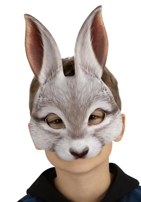 Child Rabbit Mask White Fancy Dress World Book Day Kids Bunny Costume Accessory