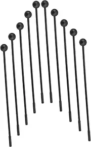 Kisangel Professional Drumsticks 10pcs Plastic Mallet Sticks Long Handles Boys and Girls Mallet for Percussion Instruments