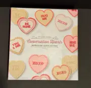 New Williams Sonoma Conversation Hearts Valentine Love Cookie Cutter Stamp Set