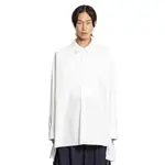 [HED MAYNER] Cotton Poplin Shirt with Bib White