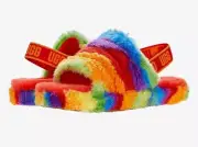 NEW IN BOX UGG Fluff Yeah Slide Cali Collage Big Kid Size 4 Slippers