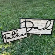 Wood Dad Sign | Engraved | Father | Gifts for dad | Father's Day | Plaque