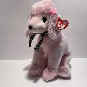 TY Beanie Buddy BRIGITTE Pink Poodle Vintage Ty Stuffed Animal Plush Toy