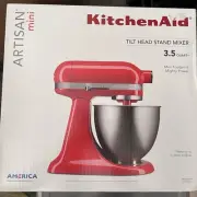 NEW KitchenAid Artisan Mini 3.5 Quart Tilt-Head Stand Mixer KSM3316X Hot Sauce