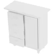 Doll House Storage Cabinet Mini Wooden Bookshelf Cabinet Dollhouse Wood Cabinet