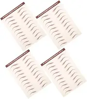 CALLARON 4sheets Brow Stickers Realistic Temporary Eyebrow Transfers for Women Easy to Apply Water Transfer Technology Natural Look for Everyday Use