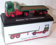 1:76 Scale Atlas Editions 4649109 Scania 110 Flatbed - Eddie Stobart New