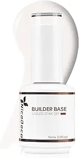 Nicedeco Builder Nail Gel 15ML 8 in 1 Builder Base Gel Clear Gel Nail Polish Strengthener Gel Hard Gel Builder Extension Nail Gel for Nail Art Design-008 Cruelty-free & Vegan
